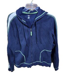 SB Active Navy Hoodie With Green & White Trim
